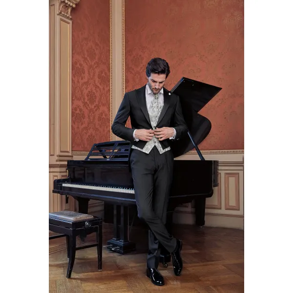 Lubiam 1911 Cerimonia - Abito tight nero per uomo | 