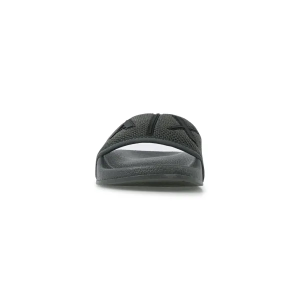 Armani Exchange - Sandali nero in gomma con fascia logata in tessuto per uomo | 2