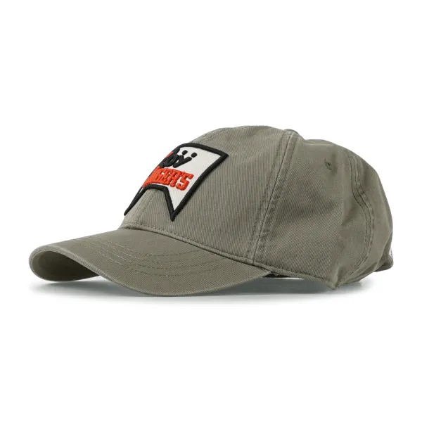 Roy Roger's - Cappello verde con visiera con patch logo ricamata per uomo | 2