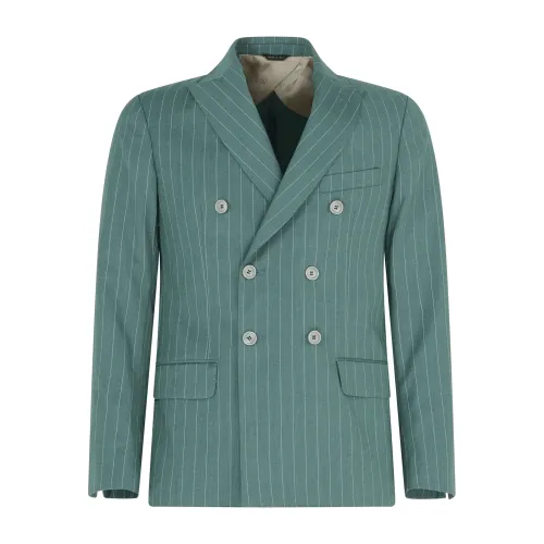 Havana & Co - Abito verde doppiopetto a righe per uomo | h5431 a5569 30verde