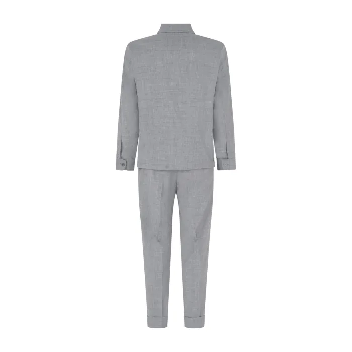 Alessandro Gilles - Abito grigio in lana sfoderato con pantalone con doppia