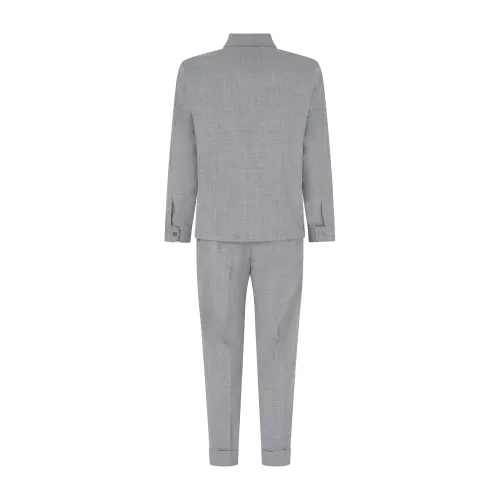 Alessandro Gilles - Abito grigio in lana sfoderato con pantalone con doppia
