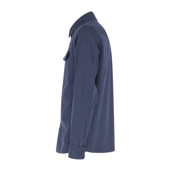 Alessandro Gilles - Abito blu overshirt in lana sfoderato con pantalone con