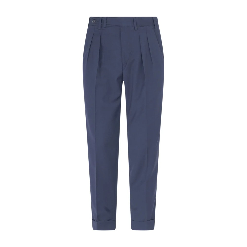 Alessandro Gilles - Abito blu overshirt in lana sfoderato con pantalone con