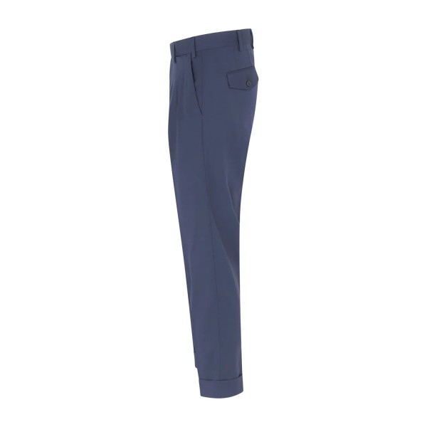 Alessandro Gilles - Abito blu overshirt in lana sfoderato con pantalone con