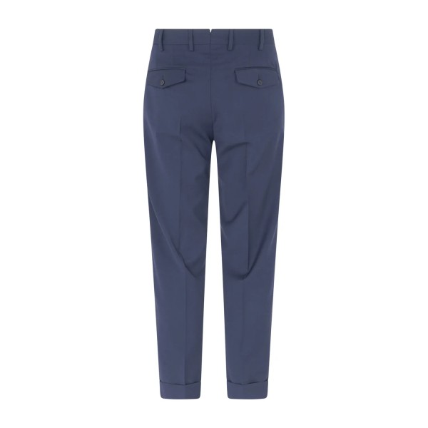 Alessandro Gilles - Abito blu overshirt in lana sfoderato con pantalone con