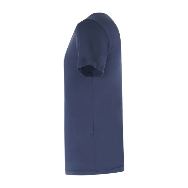 Emporio Armani - T-shirt blu manica corta con ricamo logo sul petto per uomo | 2