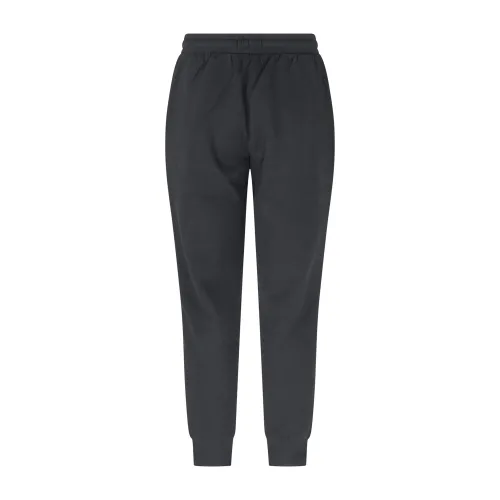 Emporio Armani - Pantalone tuta nera con ricamo logo sul fronte per uomo |
