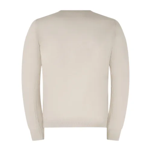 +39 Masq - Maglione girocollo beige manica lunga in cotone per uomo |