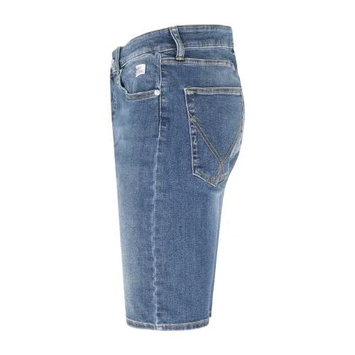Roy Roger's - Bermuda denim scuro 5 tasche slim fit per uomo | rru002d6882939
