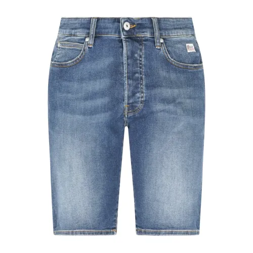 Roy Roger's - Bermuda denim scuro 5 tasche slim fit per uomo | rru002d6882939