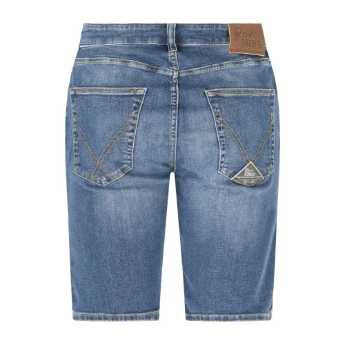 Roy Roger's - Bermuda denim scuro 5 tasche slim fit per uomo | rru002d6882939