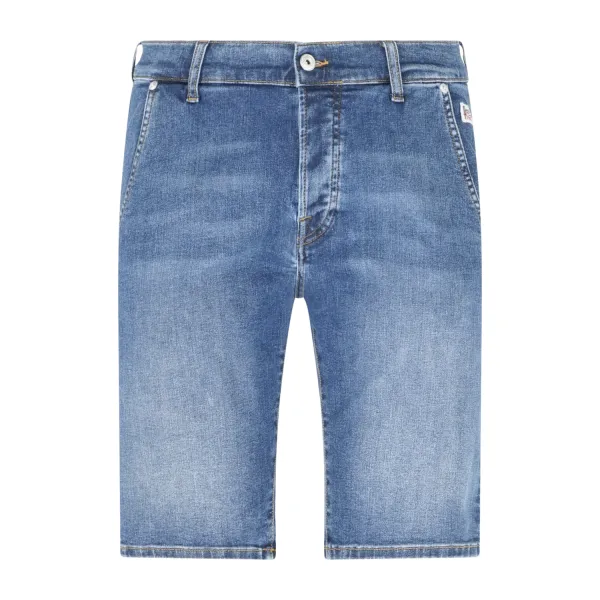 Roy Roger's - Bermuda denim medio tasca a filo slim fit per uomo |