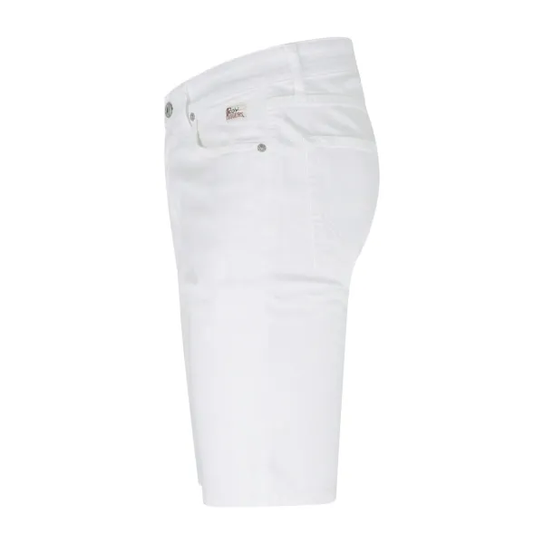 Roy Roger's - Bermuda bianca in cotone 5 tasche slim fit per uomo | 2