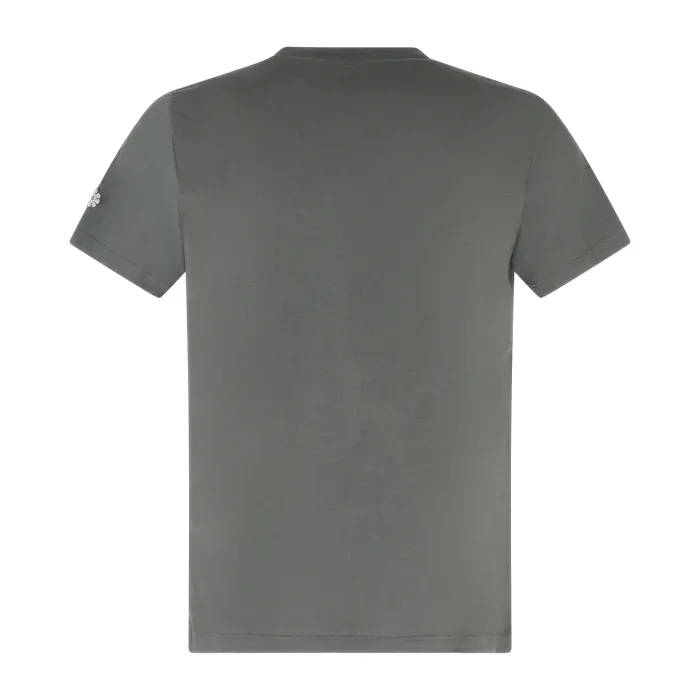 Luca Bertelli - T-shirt verde manica corta in cotone per uomo | t2605 militare