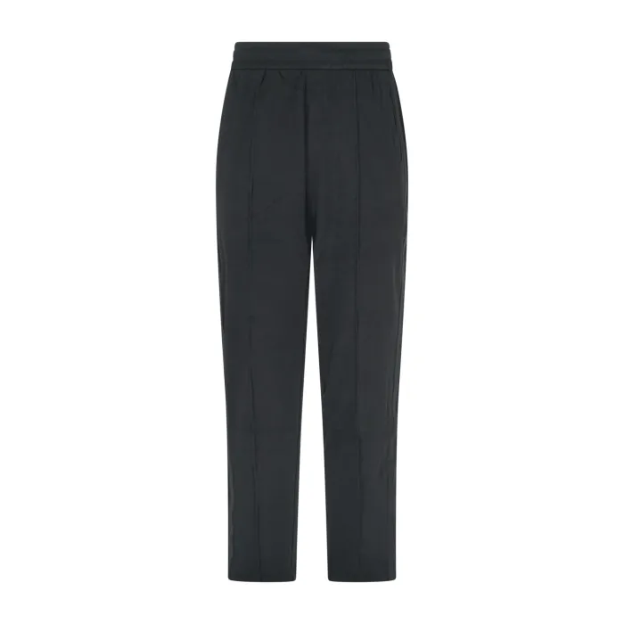 Armani Exchange - Pantalone tuta nero con bande logate laterali tono su tono