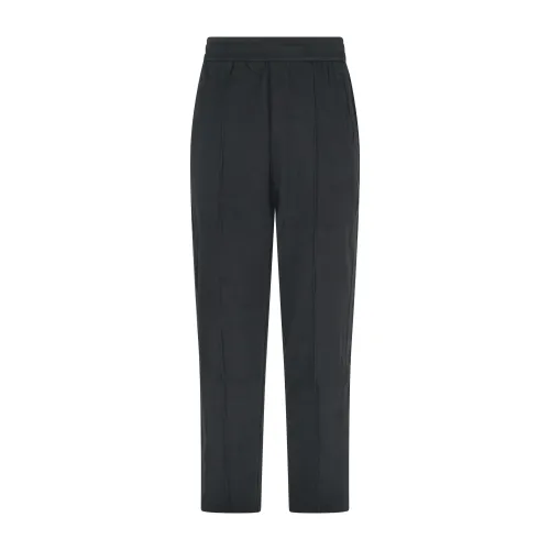 Armani Exchange - Pantalone tuta nero con bande logate laterali tono su tono