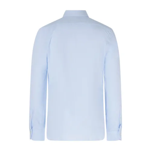 Xacus - Camicia celeste in tessuto tecnico evolution fit per uomo | act358ml