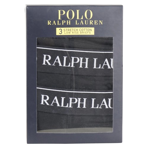 Polo Ralph Lauren - Set slip nero da 3 pezzi con elastico logato per uomo | 2