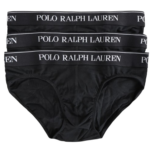 Polo Ralph Lauren - Set slip nero da 3 pezzi con elastico logato per uomo |