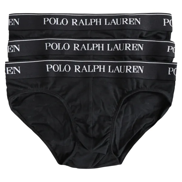 Polo Ralph Lauren - Set slip nero da 3 pezzi con elastico per uomo |