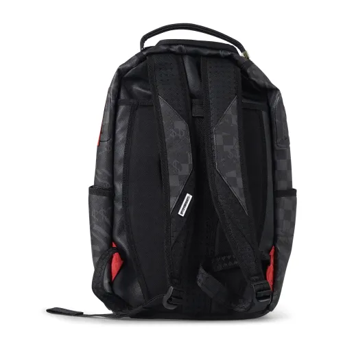 Sprayground - Zaino nero fantasia astratta all over tono su tono per uomo |