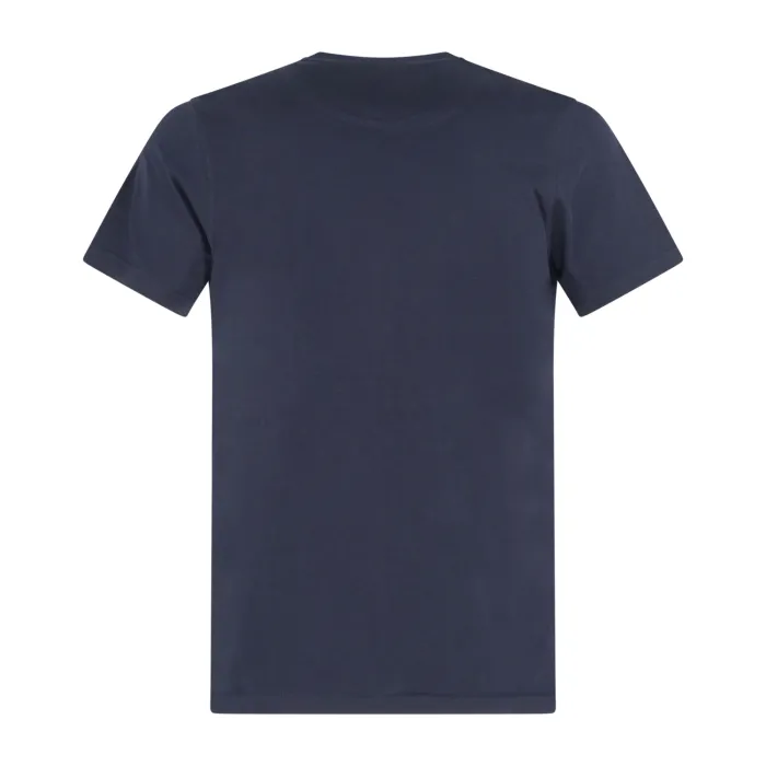 Harmont & Blaine - T-shirt blu con patch logo per uomo | inl1001n21055 808blu