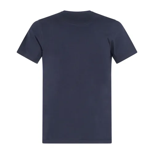 Harmont & Blaine - T-shirt blu con patch logo per uomo | inl1001n21055 808blu