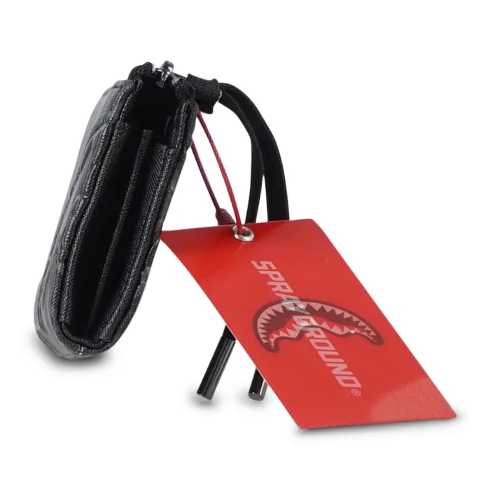 Sprayground - Portafoglio nero fantasia astratta all over per uomo |
