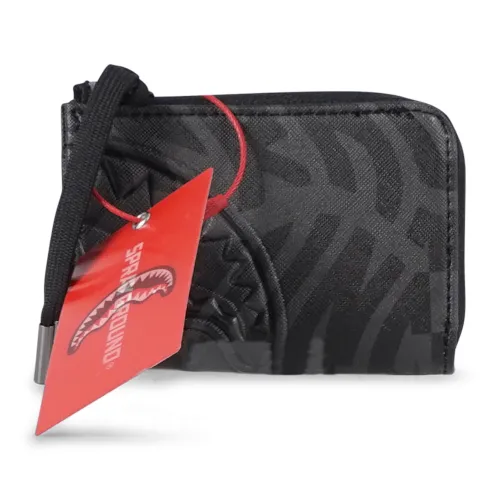 Sprayground - Portafoglio nero fantasia astratta all over per uomo |