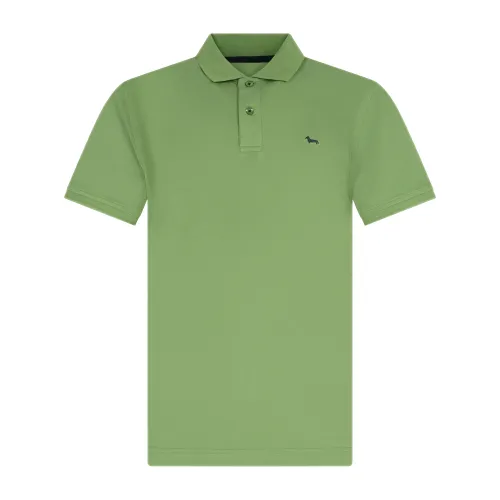 Harmont & Blaine - Polo verde manica corta con patch logo per uomo |