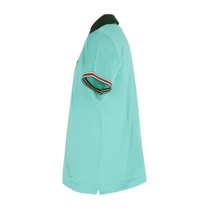 Harmont & Blaine - Polo verde con orli a contrasto e ricamo logo per uomo |