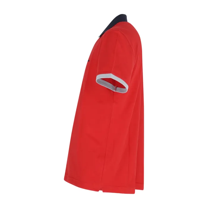 Harmont & Blaine - Polo rossa con maniche in contrasto e patch logo per uomo |