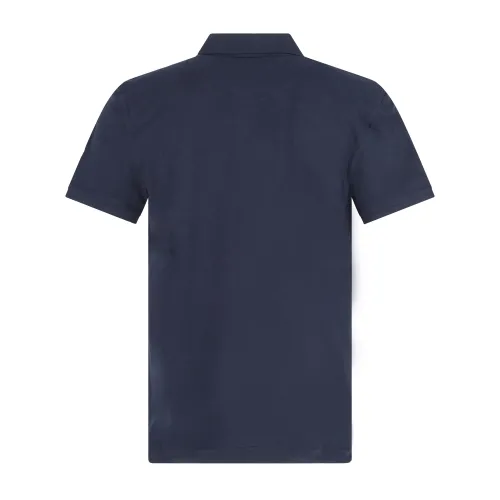 Harmont & Blaine - Polo blu manica corta con patch logo per uomo | lrn033020862