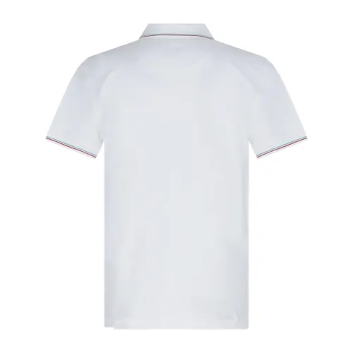 Harmont & Blaine - Polo bianca con righini a contrasto manica corta con patch