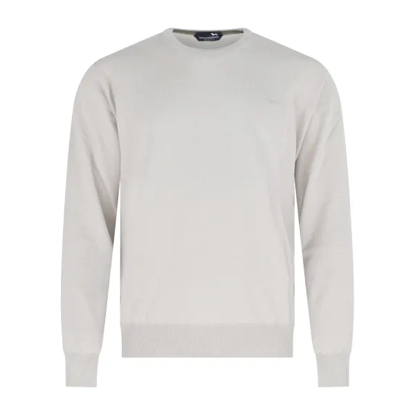 Harmont & Blaine - Maglione girocollo beige con patch logo per uomo |