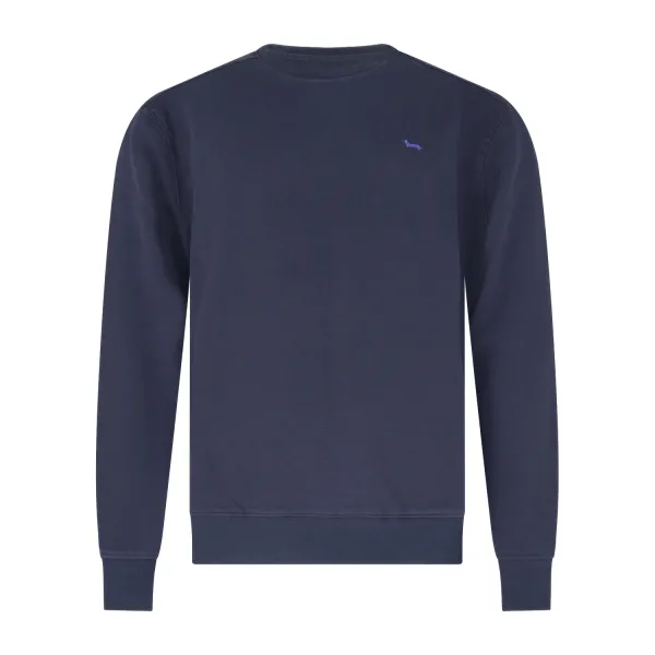 Harmont & Blaine - Felpa girocollo blu con patch logo per uomo | fdn181021283