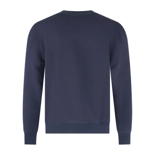 Harmont & Blaine - Felpa girocollo blu con patch logo per uomo | fdn181021283