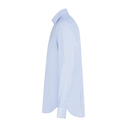 Lavorazione Sartoriale - Camicia celeste microlavorata in tessuto tecnico
