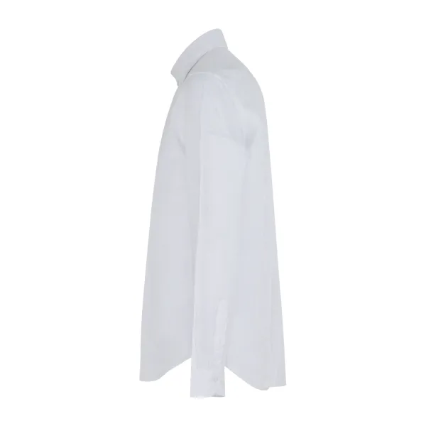 Lavorazione Sartoriale - Camicia bianca in lino e cotone slim fit per uomo | 2