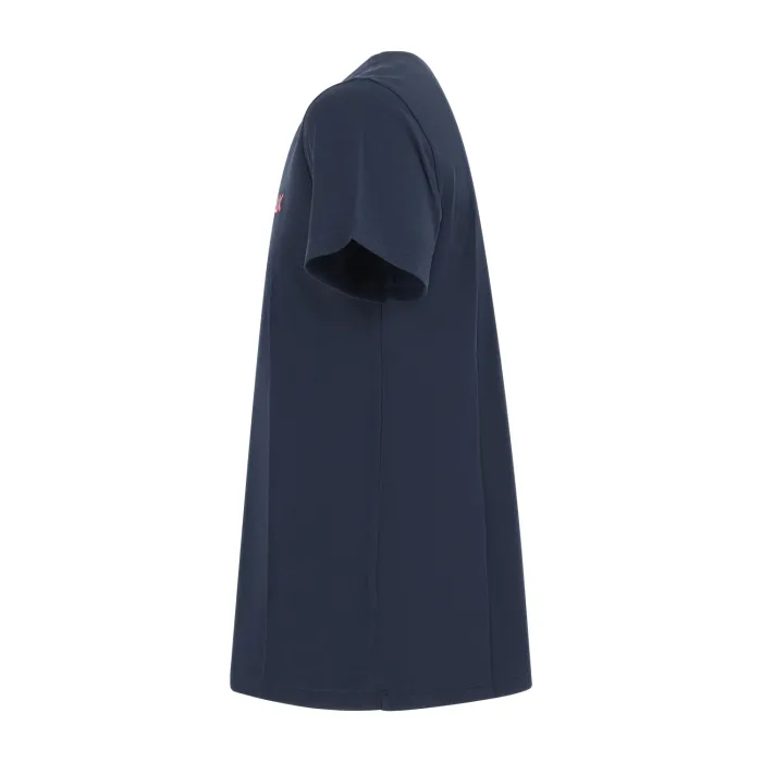 Sun68 - T-shirt blu manica corta con ricamo logo fluo per uomo | t35140 07 navy