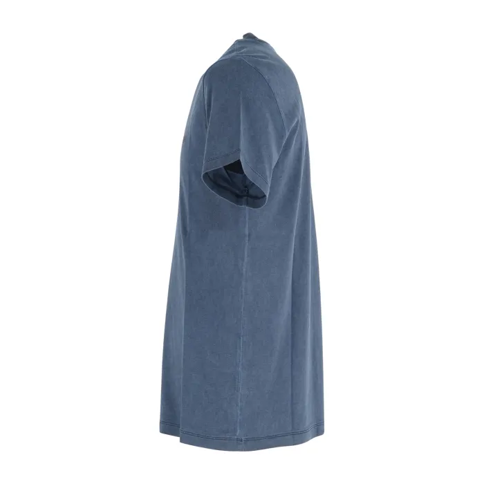 Sun68 - T-shirt blu con ricamo logo sul petto per uomo | t35145 07 navy blue