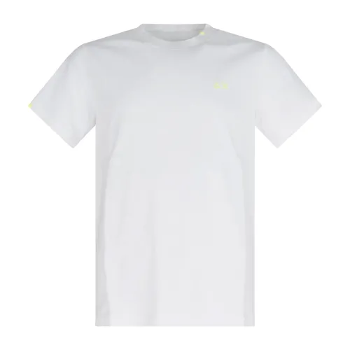 Sun68 - T-shirt bianca con ricamo logo sul petto per uomo | t35145 31 bianco