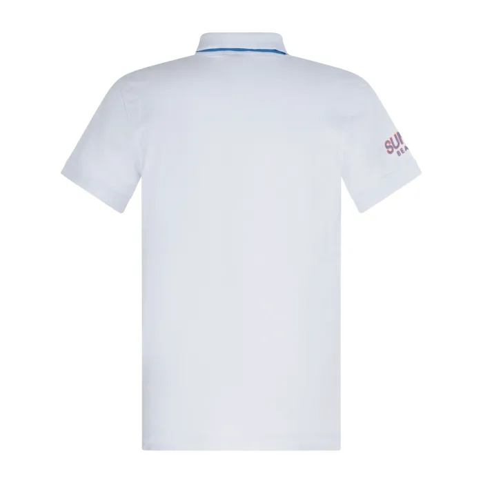Sun68 - Polo bianca manica corta con ricamo logo per uomo | a35140 01bianco