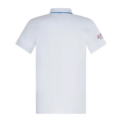 Sun68 - Polo bianca manica corta con ricamo logo per uomo | a35140 01bianco