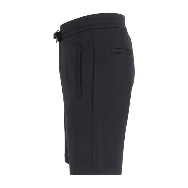 Armani Exchange - Bermuda nera con vita elasticizzata e coulisse per uomo | 2