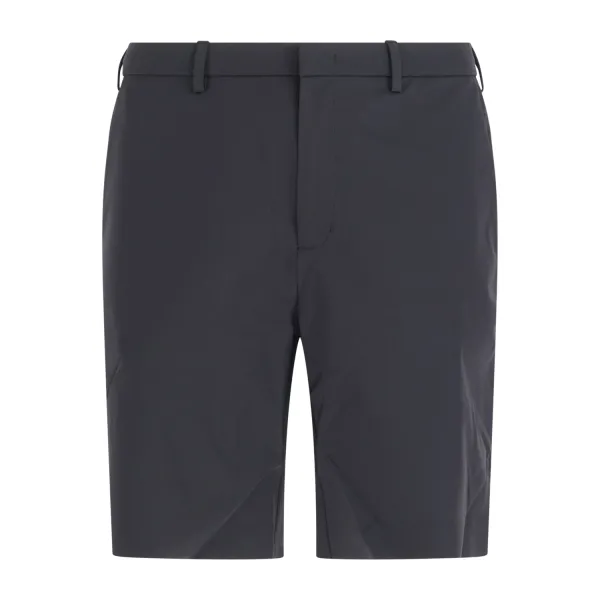 Unity - Bermuda nera con elastico in vita e laccetti in tessuto tecnico per