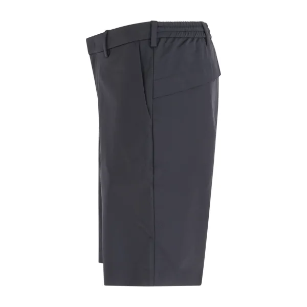 Unity - Bermuda nera con elastico in vita e laccetti in tessuto tecnico per 2