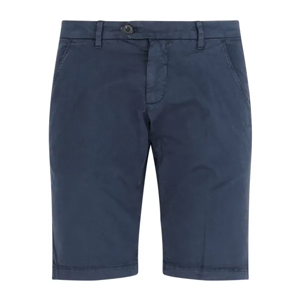 Roy Roger's - Bermuda blu tasca a filo in cotone slim fit per uomo |
