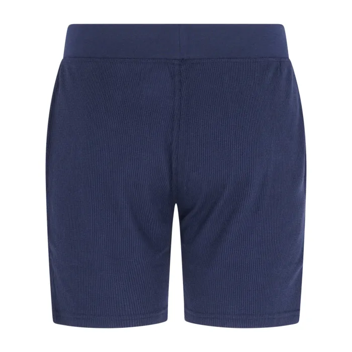 Polo Ralph Lauren - Bermuda blu in cotone a coste e elastico in vita e coulisse